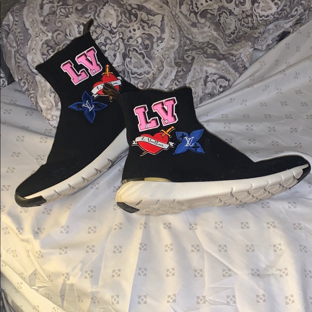 LV Black Heart Sock Sneacker